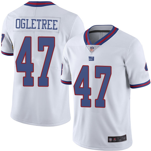 Men New York Giants 47 Alec Ogletree Limited White Rush Vapor Untouchable Football NFL Jersey